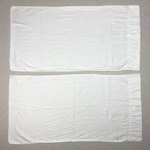 Sferra Bros Pillowcases SET of 2 King Size White Long Staple Cotton Luxury Hygge